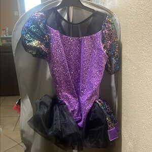 Sparkling Purple and Black Kids Costume